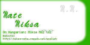 mate miksa business card